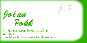 jolan pokk business card